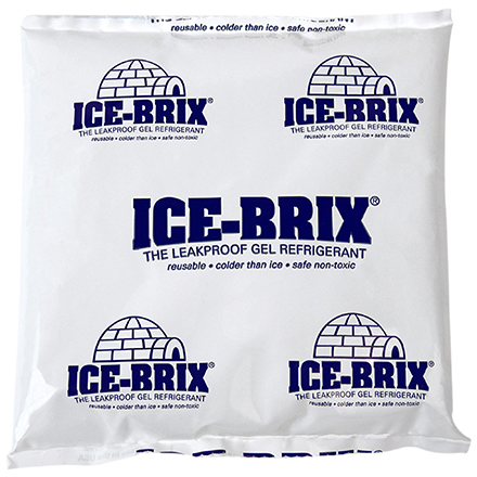 6 x 5 <span class='fraction'>3/4</span> x 1" - 12 oz. Ice-Brix<span class='rtm'>®</span> Cold Packs