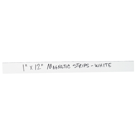 1 x 12" White Warehouse Labels - Magnetic Strips