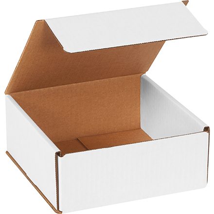 7 x 7 x 3" White Corrugated Mailers